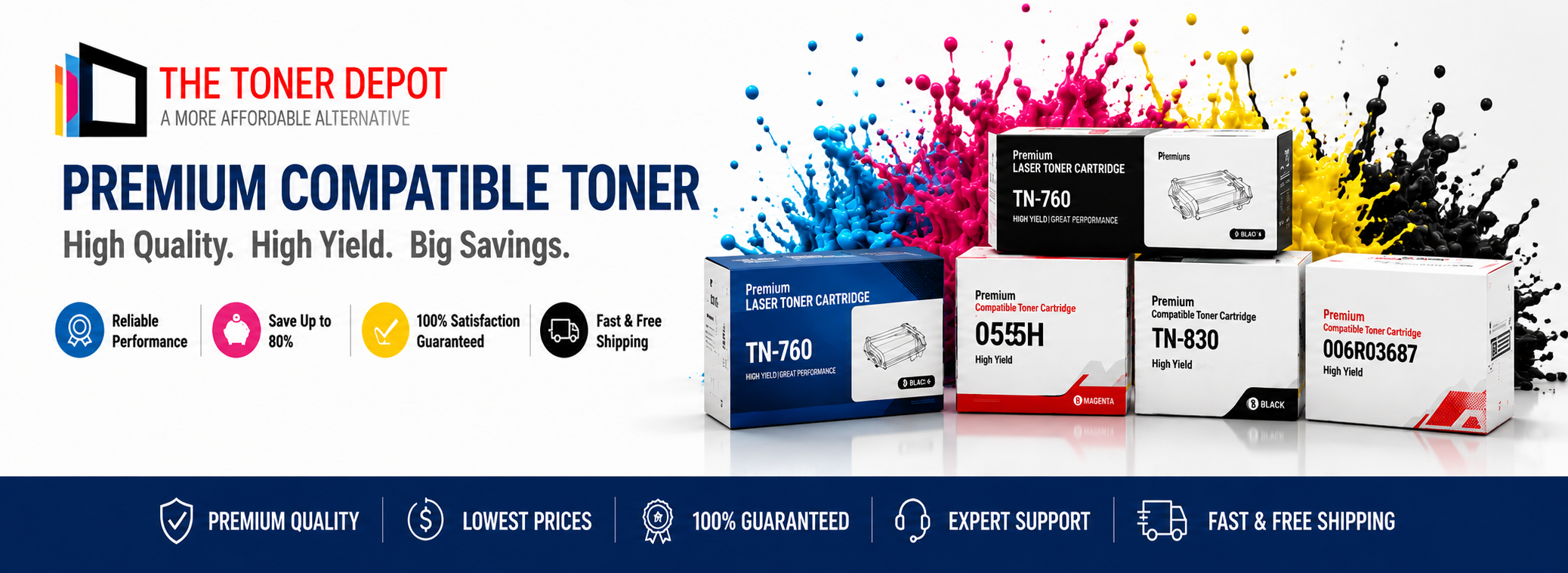 Compatible HP, canon and Brother toner cartridges from The Toner Depot
