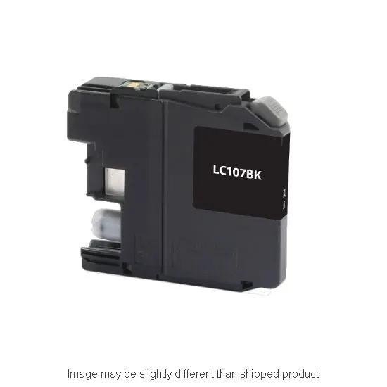 LC107BK black ink cartridge by The Toner Depot for Brother printers