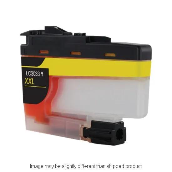 Brother LC3033 XXL Yellow ink cartridge; high-capacity yellow ink for compatible Brother printers too