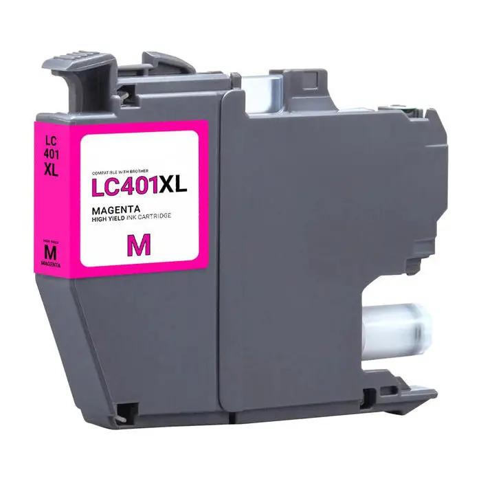 Brother LC401XL magenta high-yield ink cartridge, compatible with Brother printers