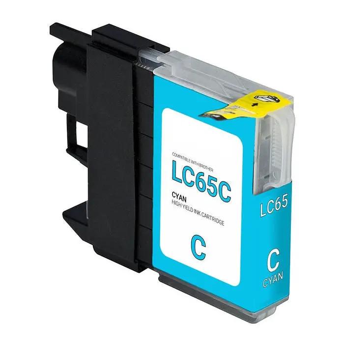 Brother LC65 cyan high-yield ink cartridge for use in Brother printers