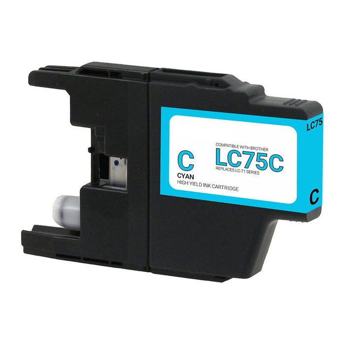 COMPRP BROTHER LC75 HI YLD CYAN INK