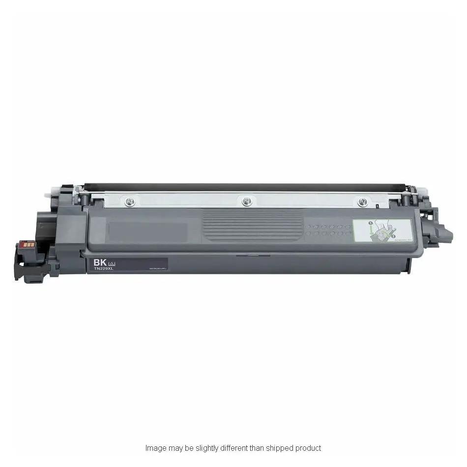 Brother TN229XX black toner cartridge; compact gray plastic body