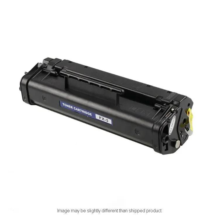 FX-3 black toner cartridge with yellow pull tab and blue label.