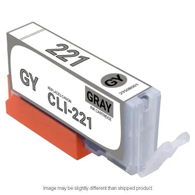 Canon CLI-221 gray ink cartridge by The Toner Depot, inkjet cartridge for Canon printers compatible with Canon models