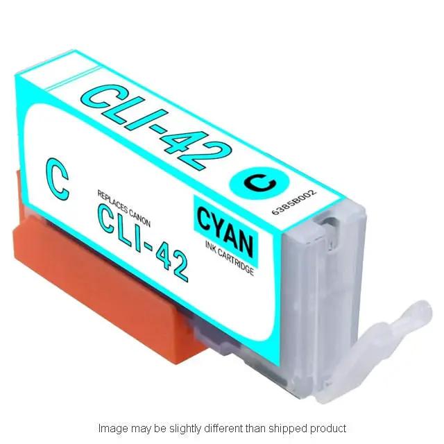 Canon CLI-42 cyan ink cartridge with orange bottom and cyan label