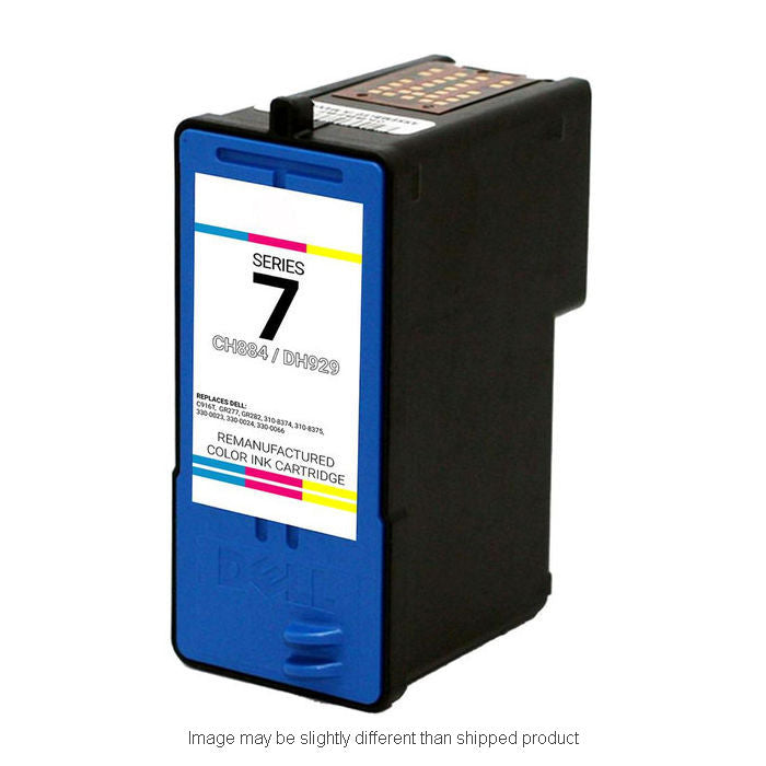 Dell Series 7 color ink cartridge with blue front label for color inkjet printers