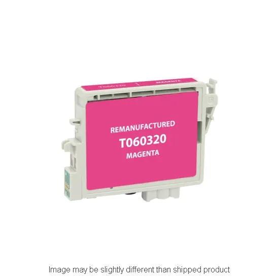 Magenta remanufactured T060320 ink cartridge for inkjet printers