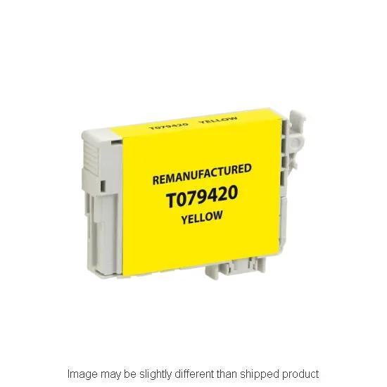 COMPRP Epson T079420 hi-yield yellow remanufactured ink cartridge.