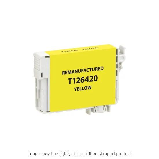 T126420 yellow ink cartridge, remanufactured for Epson HI-Yield