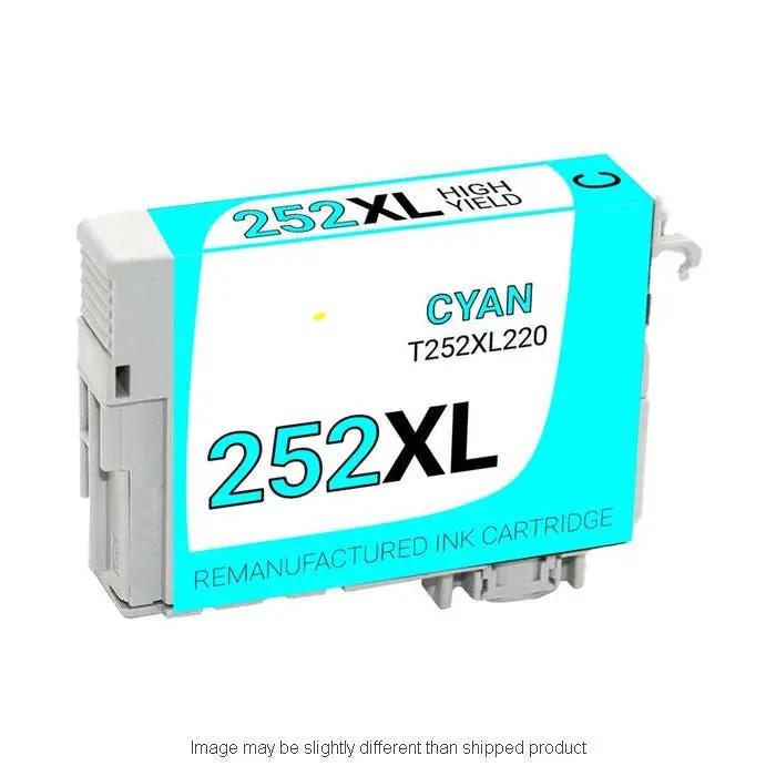 Epson T252XL220-S cyan high-yield ink cartridge, remanufactured