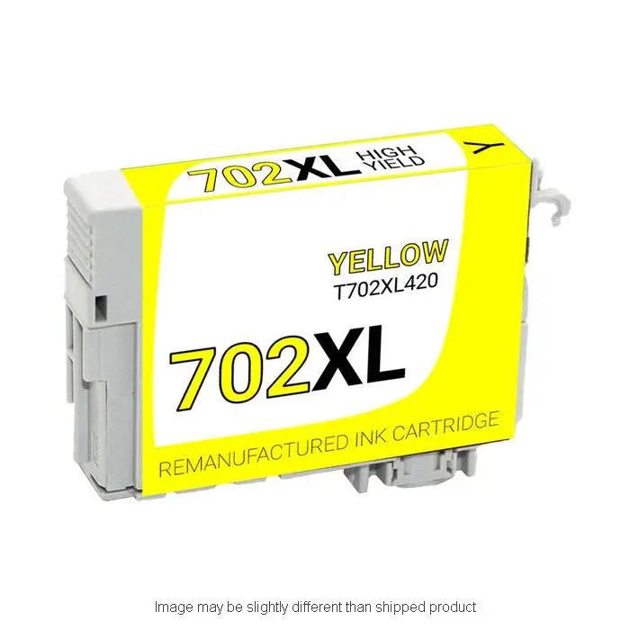 Epson T702XL420-S high-yield yellow ink cartridge.