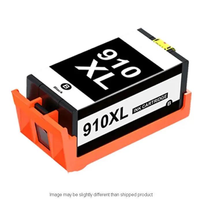 HP 910XL black ink cartridge with orange protective clip