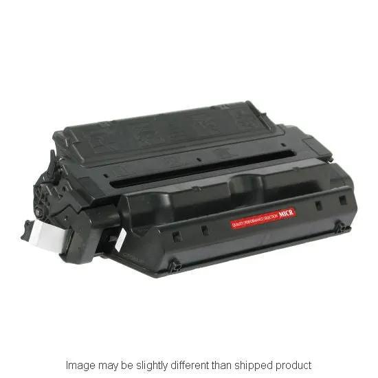 HP C4182XM 82X HI MICR toner cartridge, black plastic body with visible MICR label