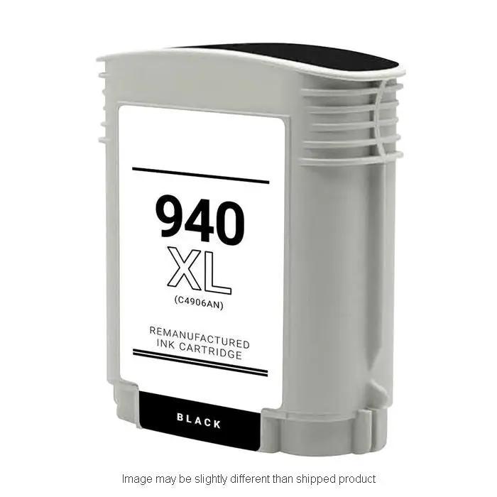 HP 940XL black remanufactured ink cartridge for printers