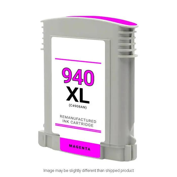 940XL magenta HP ink cartridge (C4908AN), remanufactured by The Toner Depot