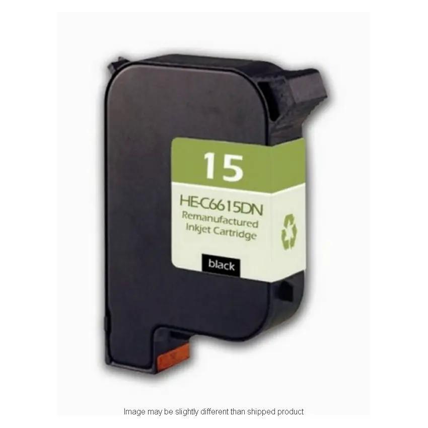 HP C6615DN 15 remanufactured black ink cartridge for HP printers