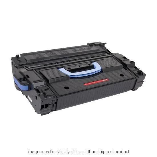 The Toner Depot HP C8543XM 43X HI MICR toner cartridge, black with blue pull tab.
