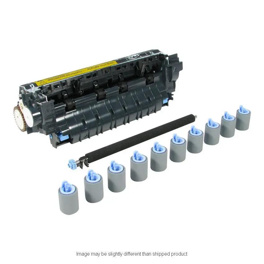 The Toner Depot reman HP CB388A-RA maintenance kit; black unit with nine blue-topped grey rollers