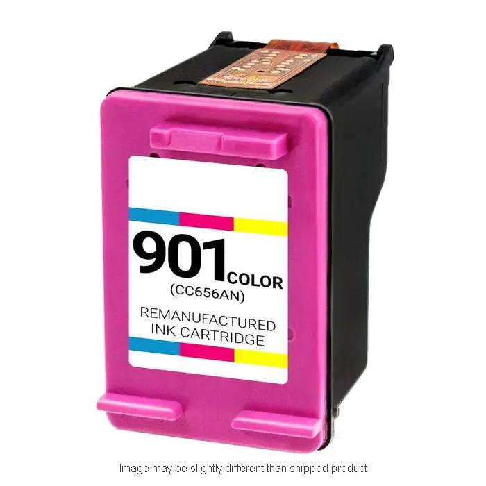 901 Tri-color ink cartridge CC656AN, remanufactured; magenta shell by The Toner Depot