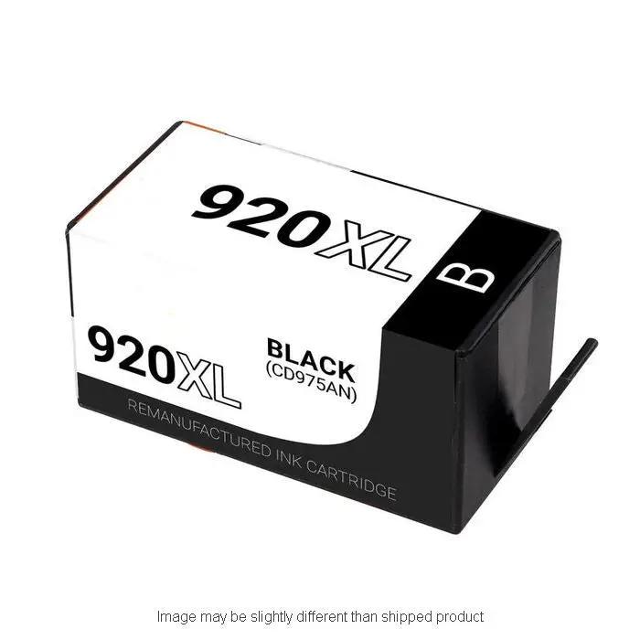 HP 920XL Black ink cartridge (CD975AN), remanufactured by The Toner Depot.