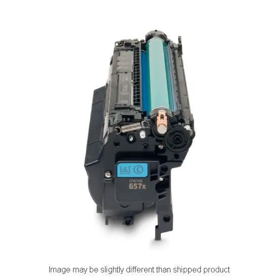 HP CF471X cyan toner cartridge by The Toner Depot, 657X HI CYAN