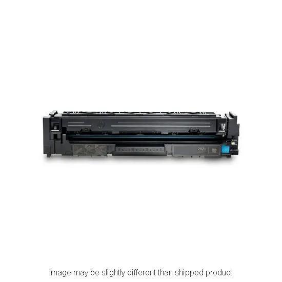 Remanufactured HP CF501X cyan toner cartridge by The Toner Depot, 202X high-yield cyan toner.