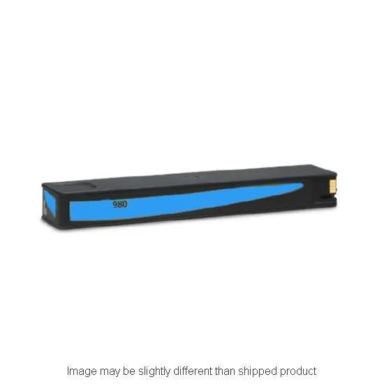 HP 980 cyan SD ink cartridge with blue label for inkjet printers.