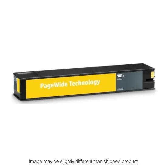HP L0R11A 981X Yellow ink cartridge for PageWide Technology by The Toner Depot