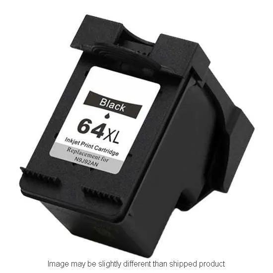 HP 64XL black ink cartridge for HP printers; high-yield inkjet replacement (N9J92AN)