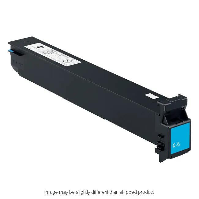 TN214 SD cyan toner cartridge for Konica printers, ready to install