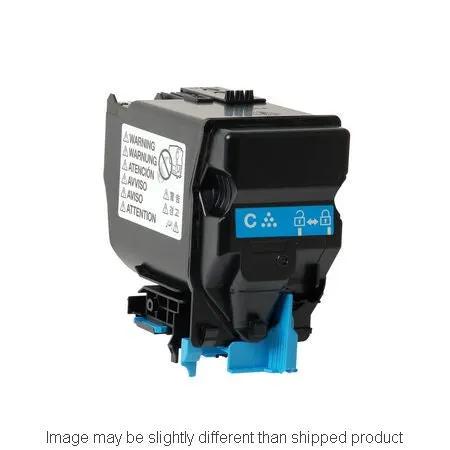 TNP48 SD cyan toner cartridge for Konica, blue latch and cyan body visible