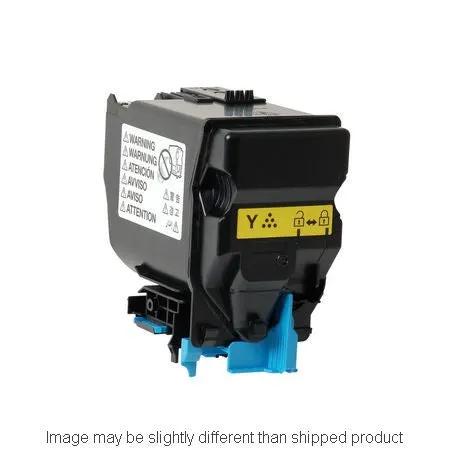 TNP48 SD Yellow toner cartridge for KONICA A5X0230, black plastic body with blue connectors and yellow label