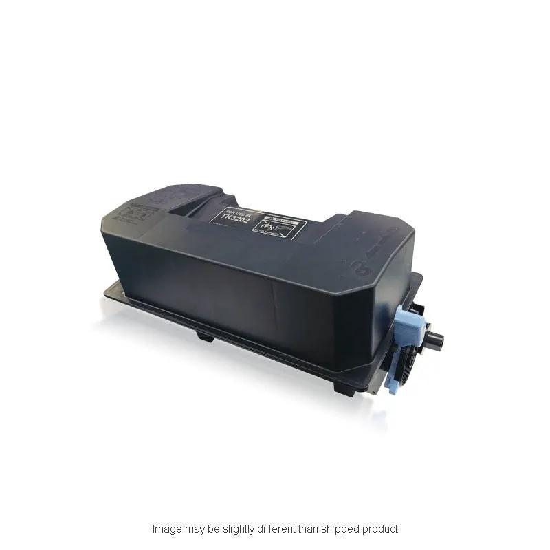TK3202 high-yield black Kyocera toner cartridge; black plastic body with blue connector