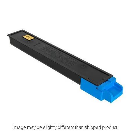 TK8327 SD Cyan Toner cartridge for Kyocera printers, long black module with blue connector.