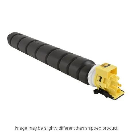 TK8557 SD Yellow toner cartridge component with black segmented roller and yellow end
