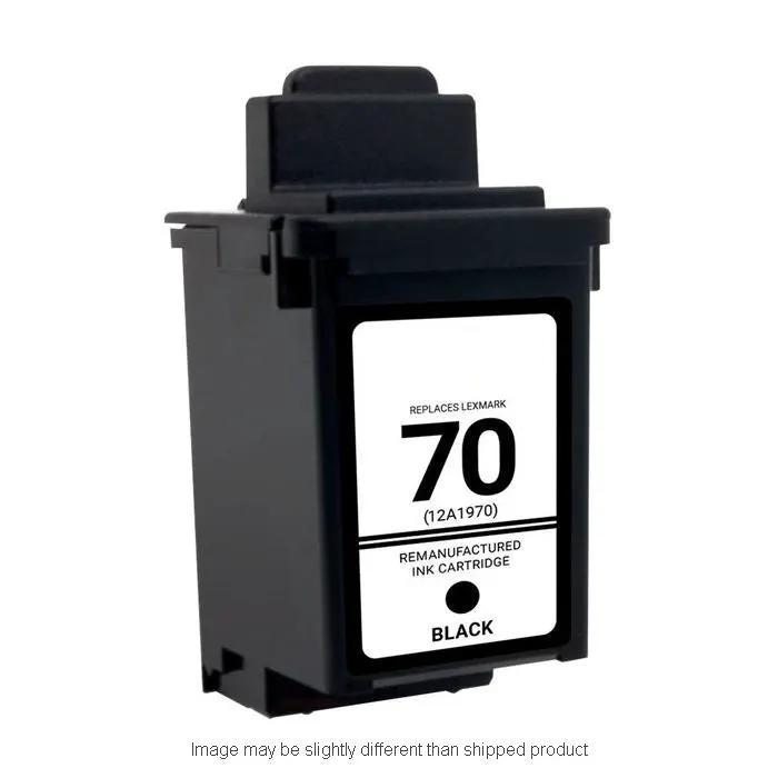 Lexmark 12A1970 70 black remanufactured ink cartridge