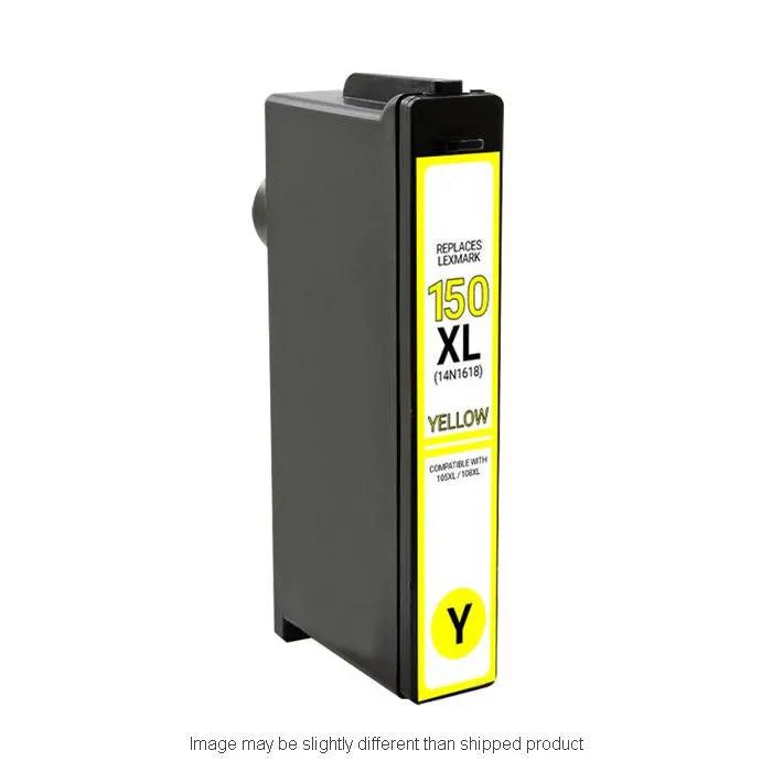 Lexmark 150XL Yellow High-Yield Ink Cartridge compatible with 105XL/108XL