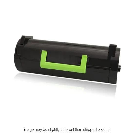 HI YLD BLACK TONER cartridge for Lexmark 56F1H00 by The Toner Depot, black body with green handle