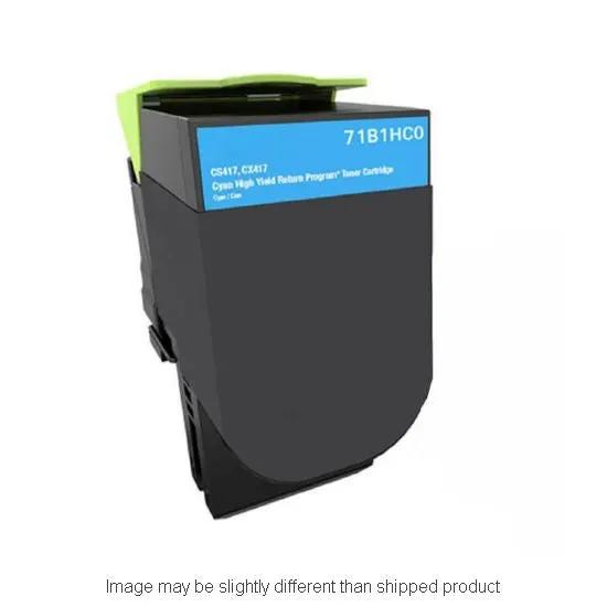 Hi-Yield cyan toner cartridge for Lexmark printers