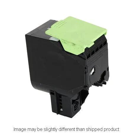 Lexmark 80C1XK0 black toner cartridge with green protective tape