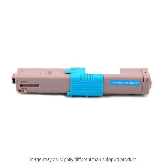 SD YLD Cyan toner cartridge by The Toner Depot; tan body with blue wrap and Compatible with C530 HY label