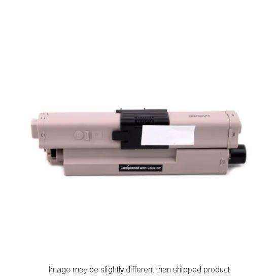 Okidata 44469802 hi-yield black toner cartridge, two cartridges shown
