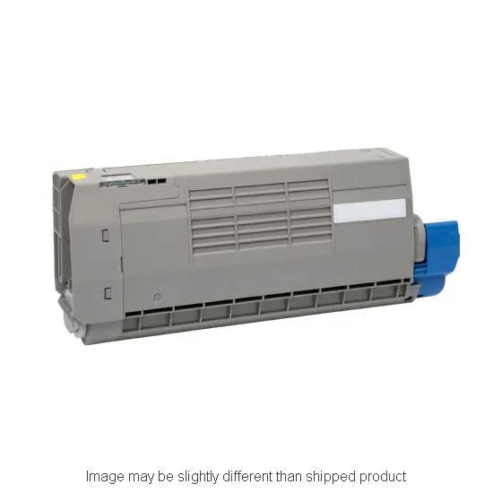 OKIDATA SD Yellow Toner cartridge; gray body with blue end and yellow toner.