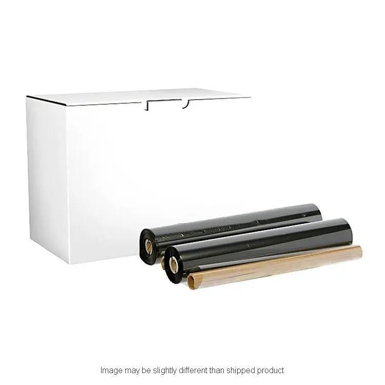 Thermal print refills, two-pack by The Toner Depot for Panasonic FA136; black rolls with beige cores