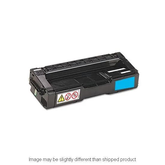 SD YLD cyan toner cartridge; black plastic body with cyan label.