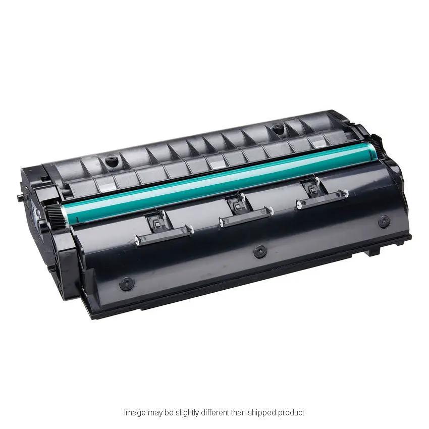 Ricoh 406465 HI Black MICR toner cartridge; black body with green drum