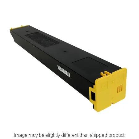 Sharp MX-61NTYA compatible toner cartridge, yellow standard yield, 24,000 pages.